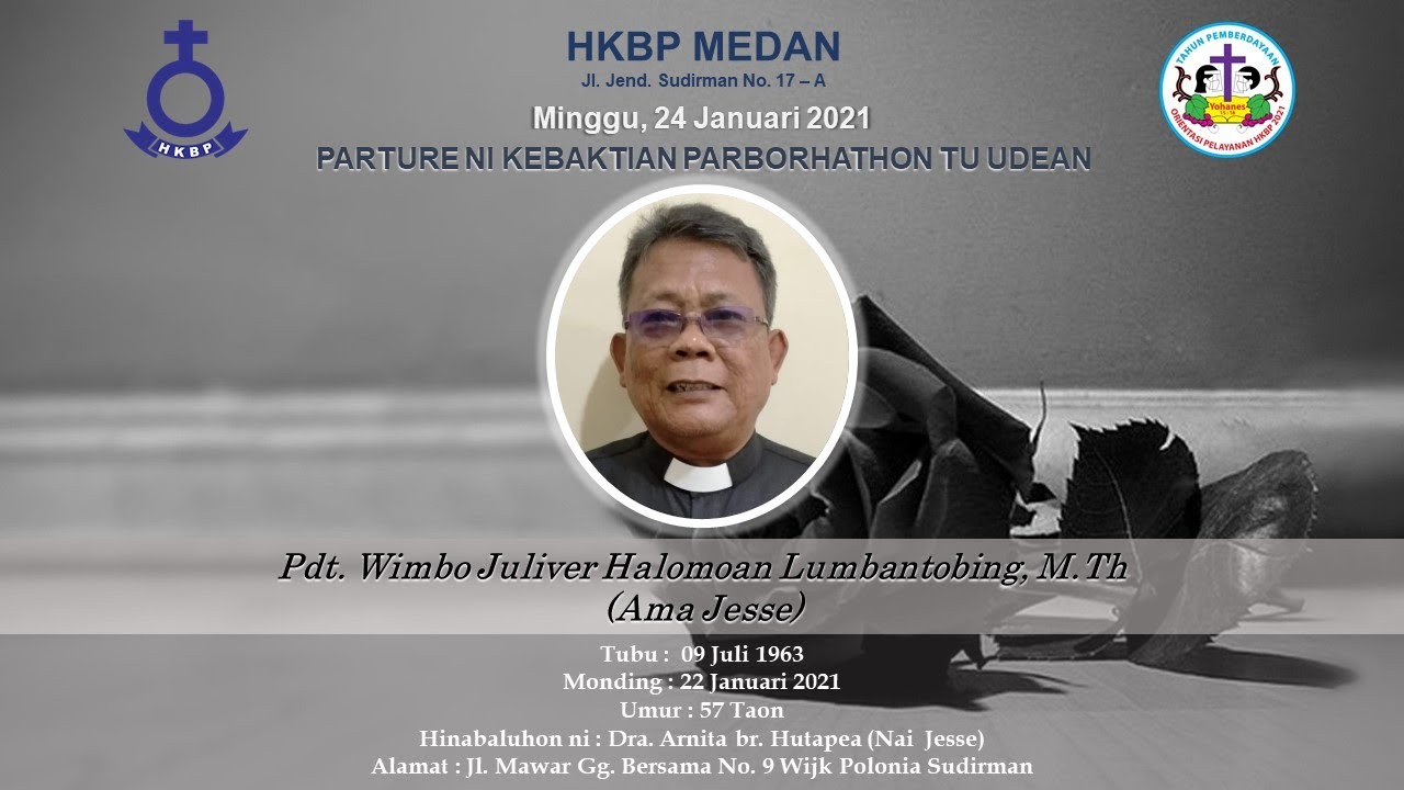 Livestreaming Kebaktian Paborhathon Tu Udean | Pdt. Wimbo Juliver Halomoan Lumbantobing, M.Th