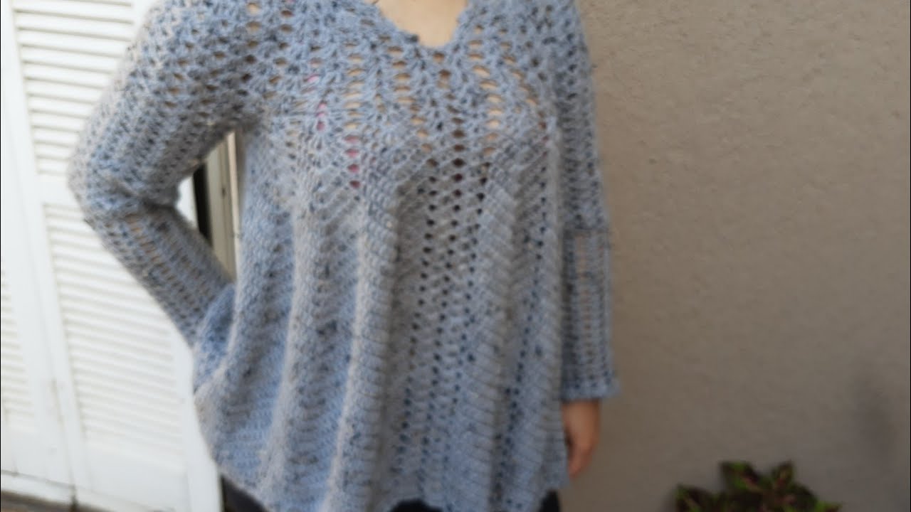blusa em crochê nível intermediário por neuzyvalim ❤️