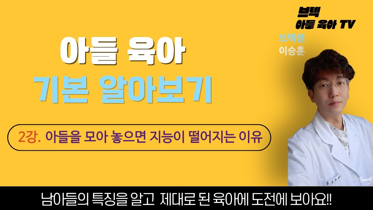 브텍 아들 육아 2강 . 남아들 집단지능 남아들이 모이면 지능이 떨어지는 이유