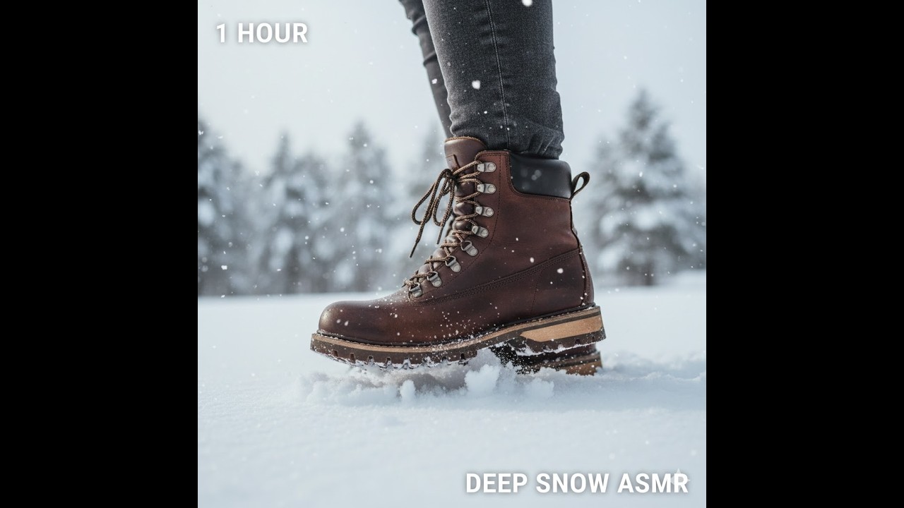 Karda Yürüme Sesi ❄️ 1 Saat | Walking on Snow Footsteps ASMR - REKLAMSIZ - NO ADS