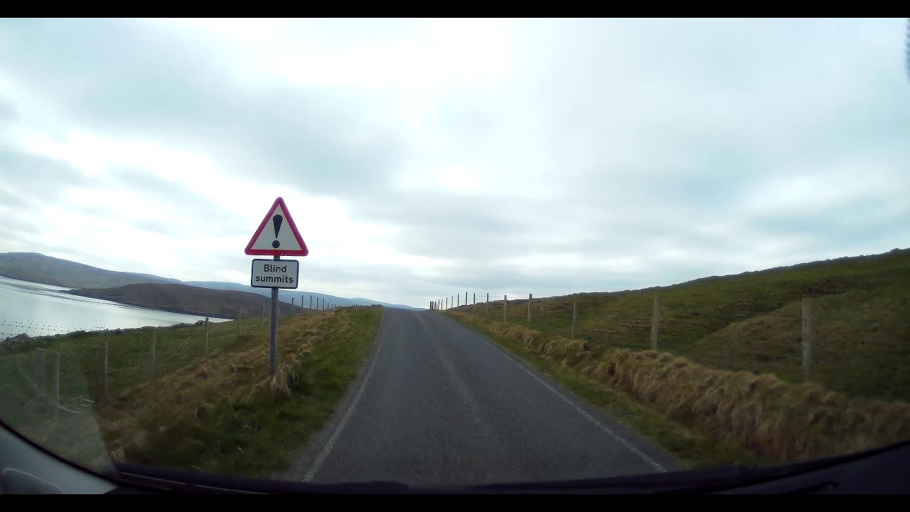 Muckle Roe - Driving in the Shetland Islands