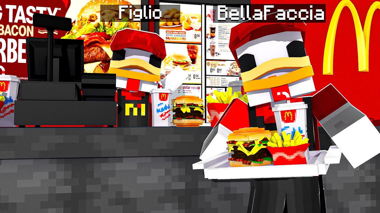 MIO FIGLIO LAVORA AL MCDONALD'S SU MINECRAFT