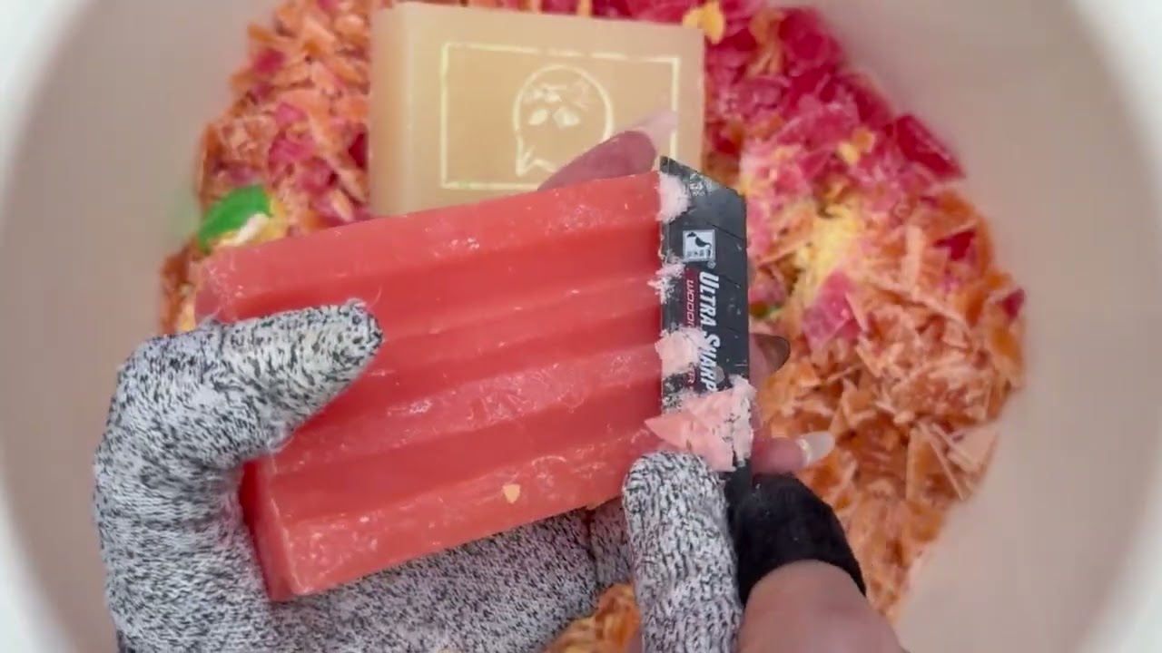 Oddly Satisfying Soap Carving | Crunchy Soap Cutting | No Talking ASMR #soap