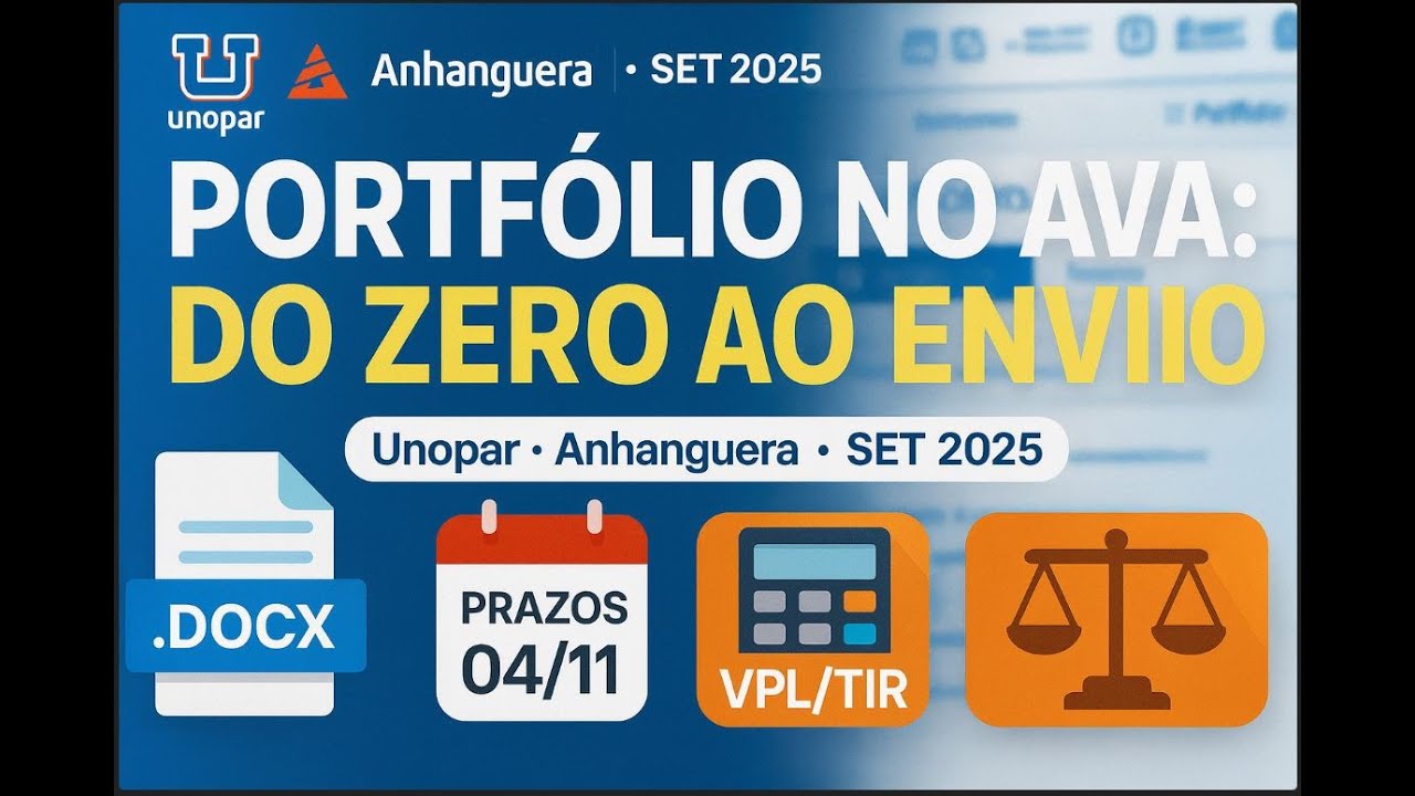 Guia COMPLETO do Portfólio (Unopar/Anhanguera): do zero ao envio + dicas anti-erro - RH, LOG 2025.02