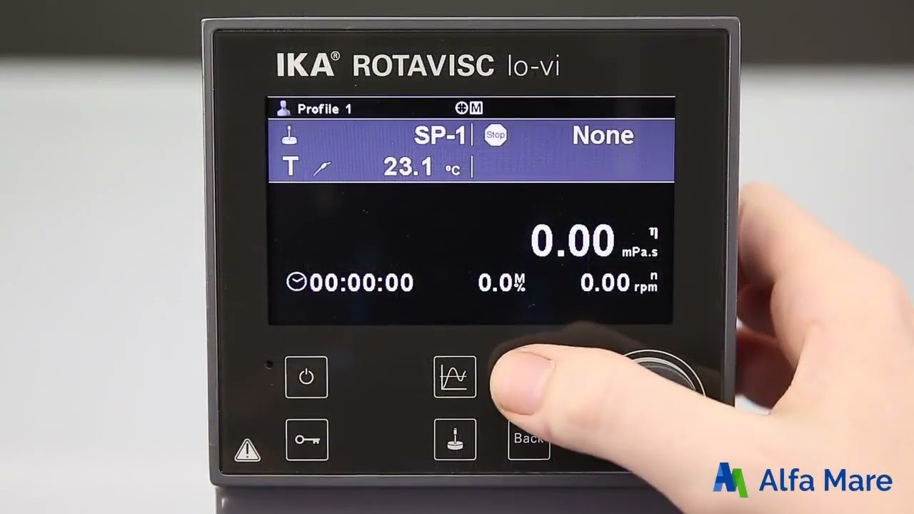 Viscosímetro Rotacional IKA Rotavisc - Menu e Navegação - Alfa Mare