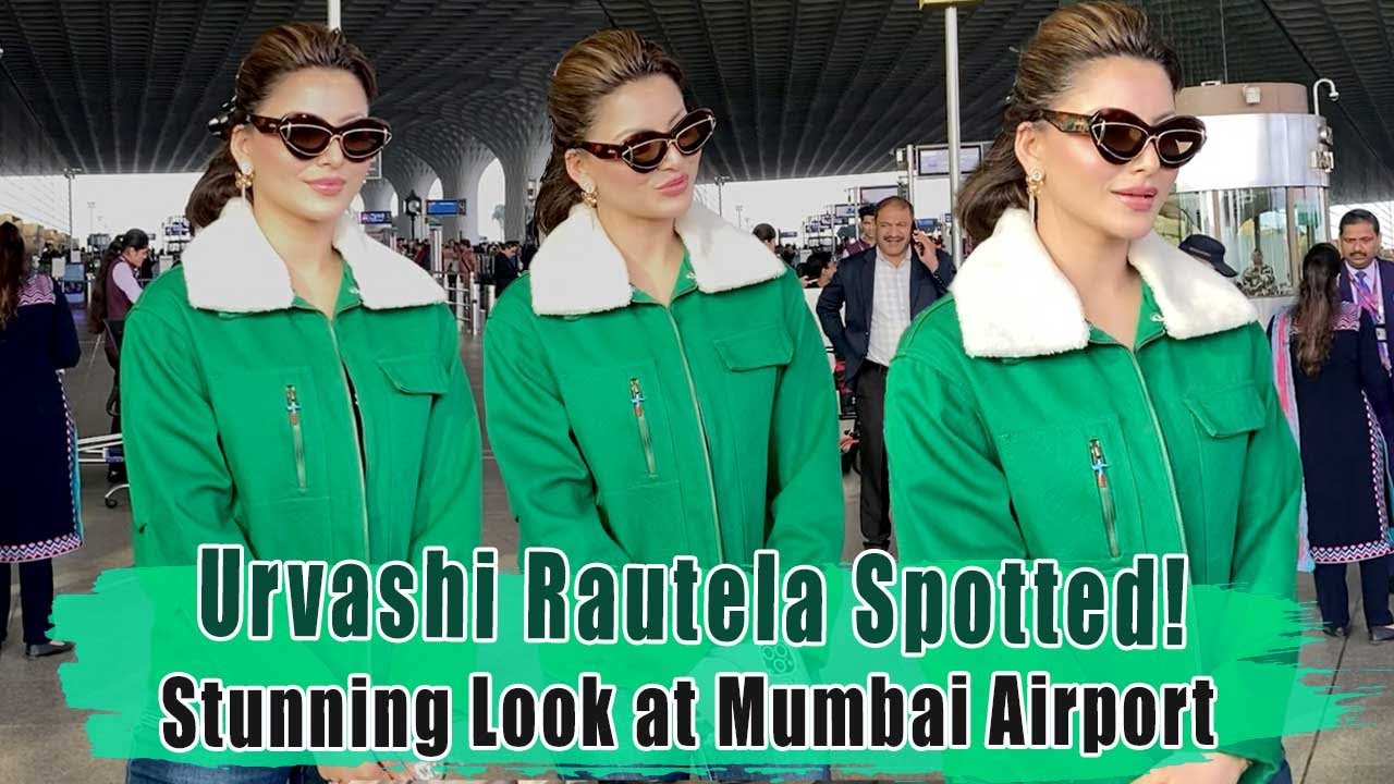 Urvashi Rautela Stuns at Mumbai Airport 