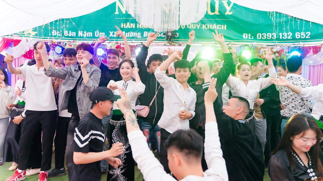 Wedding dance in Northwest Vietnam. A joyful, vibrant, and happy day.