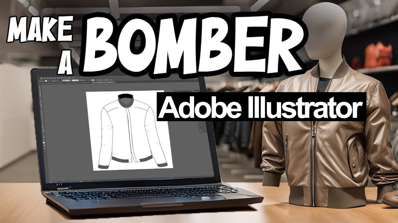 SIMPLE - Fashion Sketches AND a Bomber Jacket in Adobe Illustrator