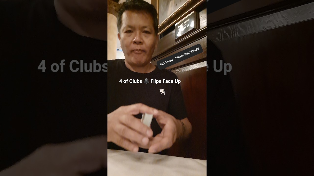 F21 Magic Trick 3771 - 4 of Clubs Flips Face Up 