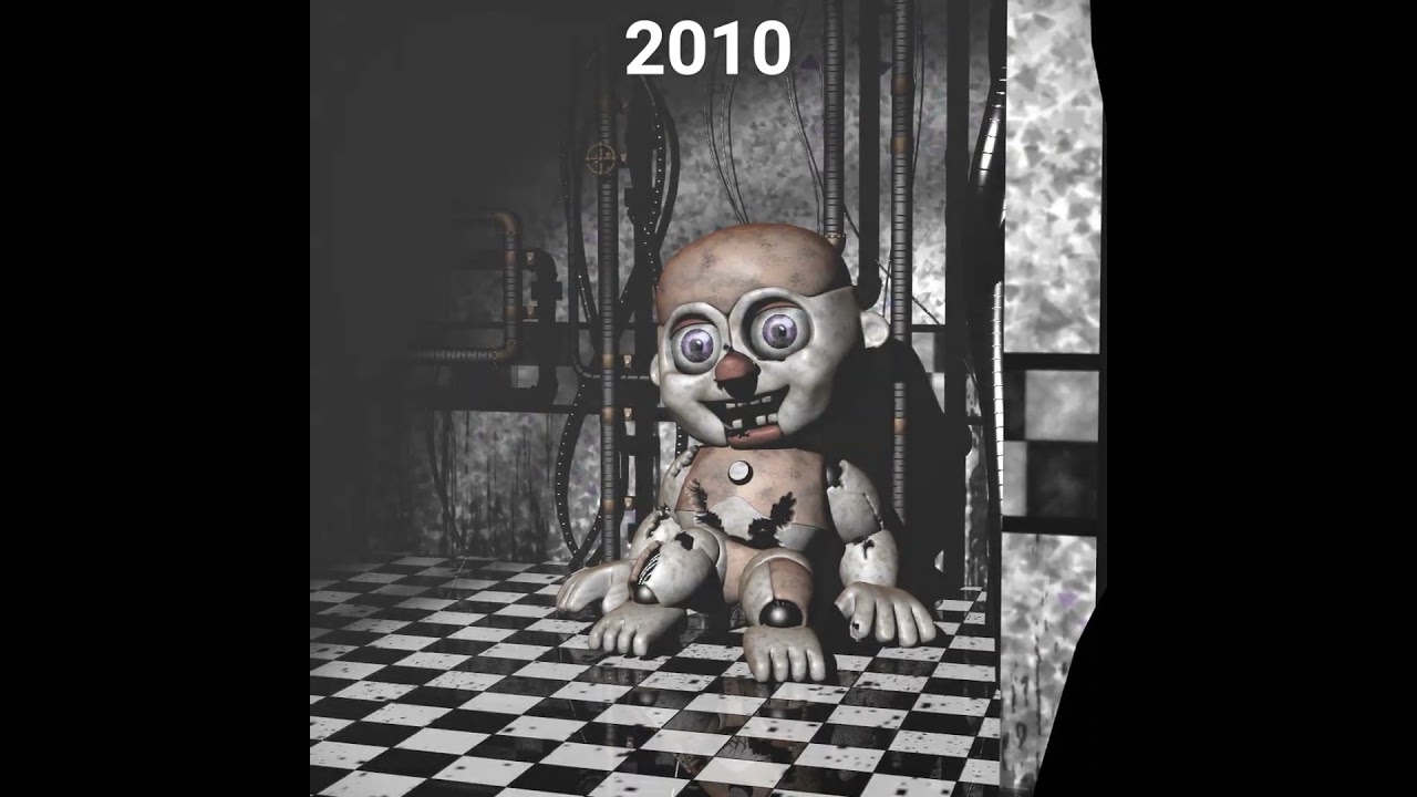 FNAF Bidybab over the years