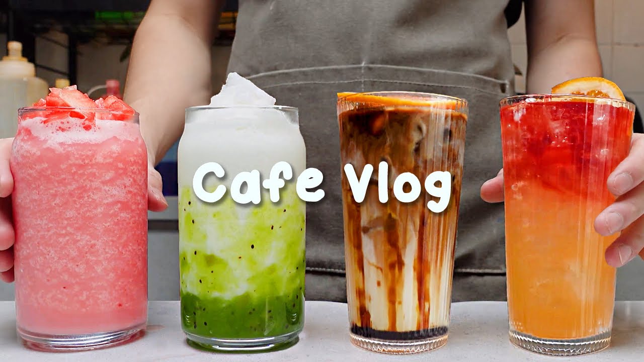 🌸지치고 힘들 땐 음료 ASMR로 힐링해요 주중의 여유로움 2시간 모음✨2 Hours Vlog | Cafe Vlog ASMR | Tasty Coffee