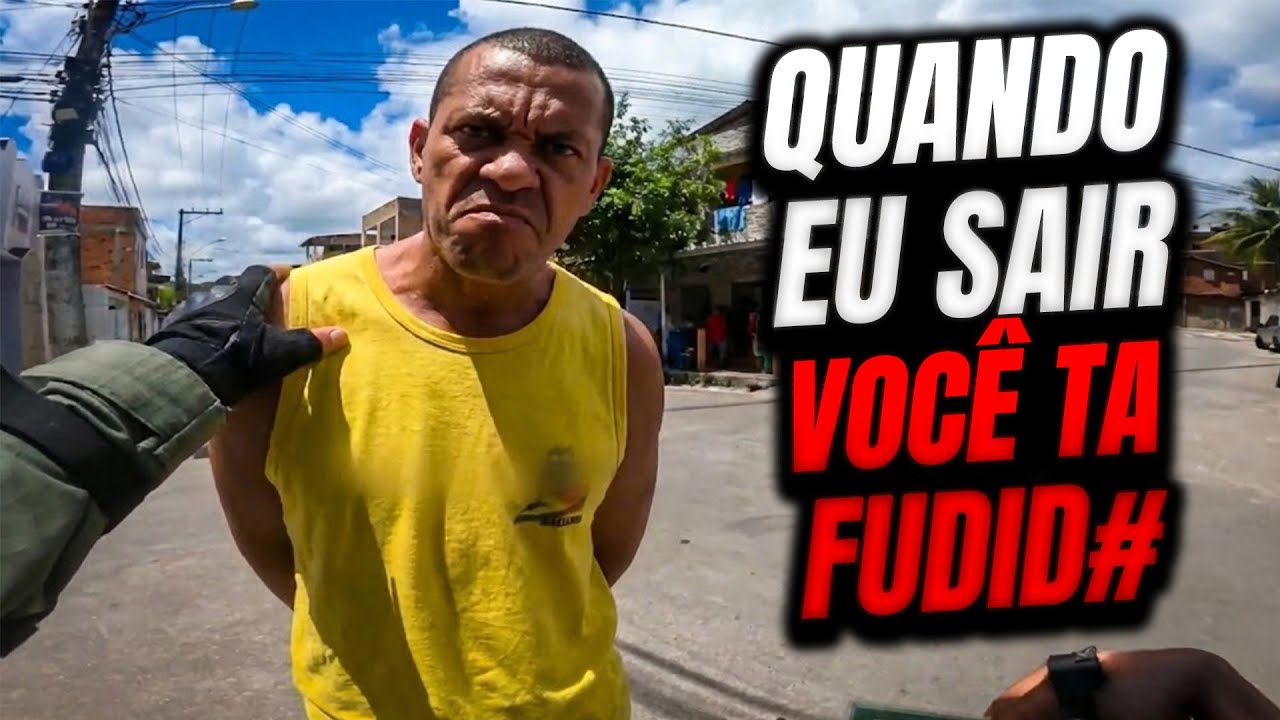 Resolveu AMEAÇAR o POLICIAL no ENQUADRO - Policiais Sendo Desafiados