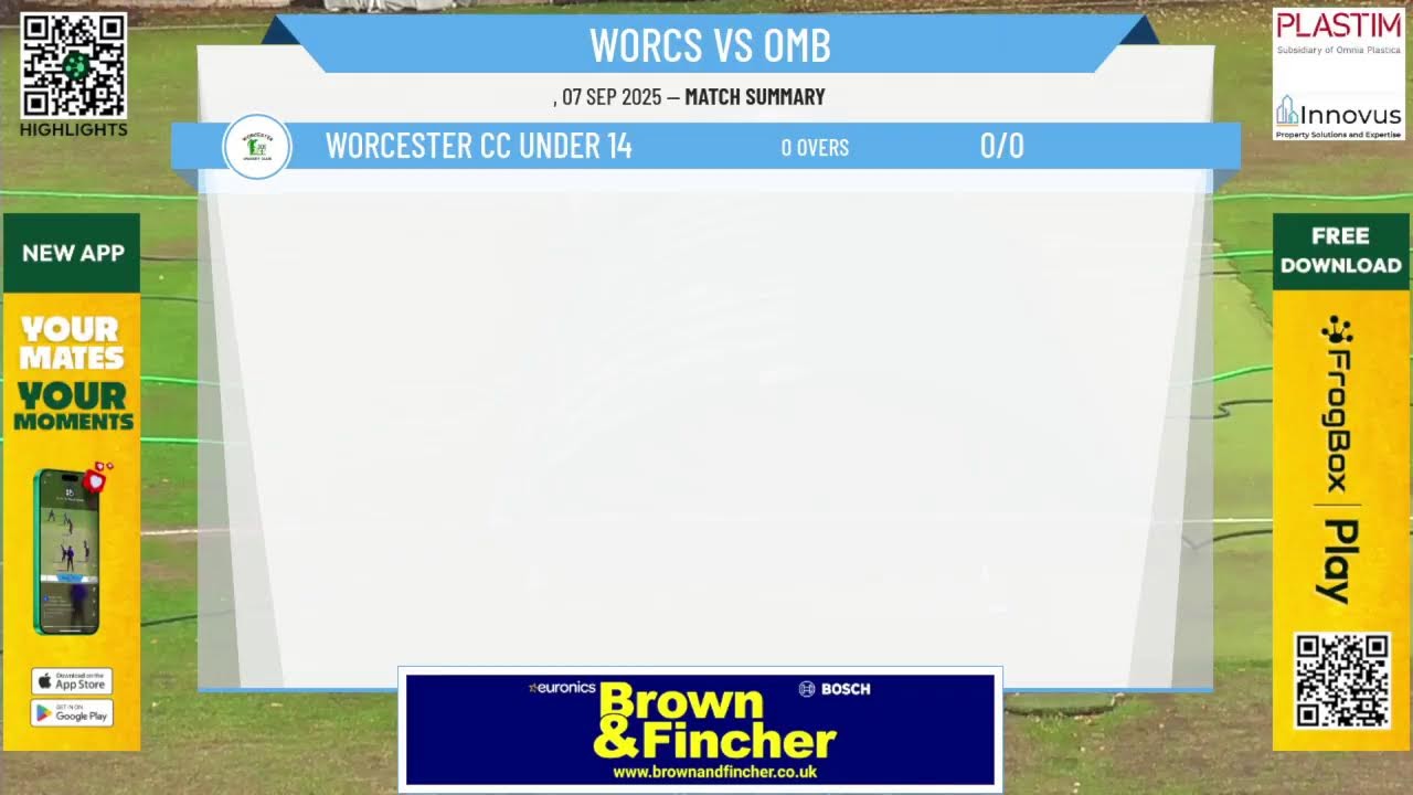 Worcester CC Under 14 v Ombersley CC Under 14