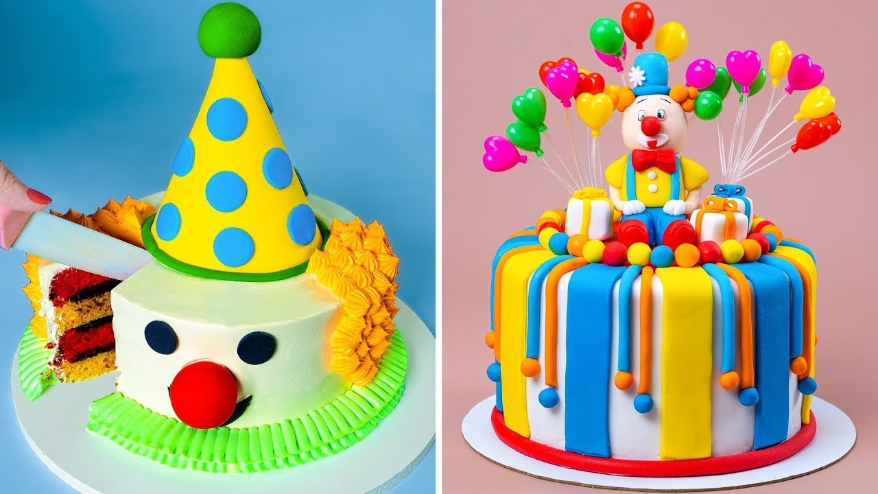 Creative Colorful CIRCUS CLOWN Cake Decorating Ideas | So Yummy Chocolate Cake Tutorials