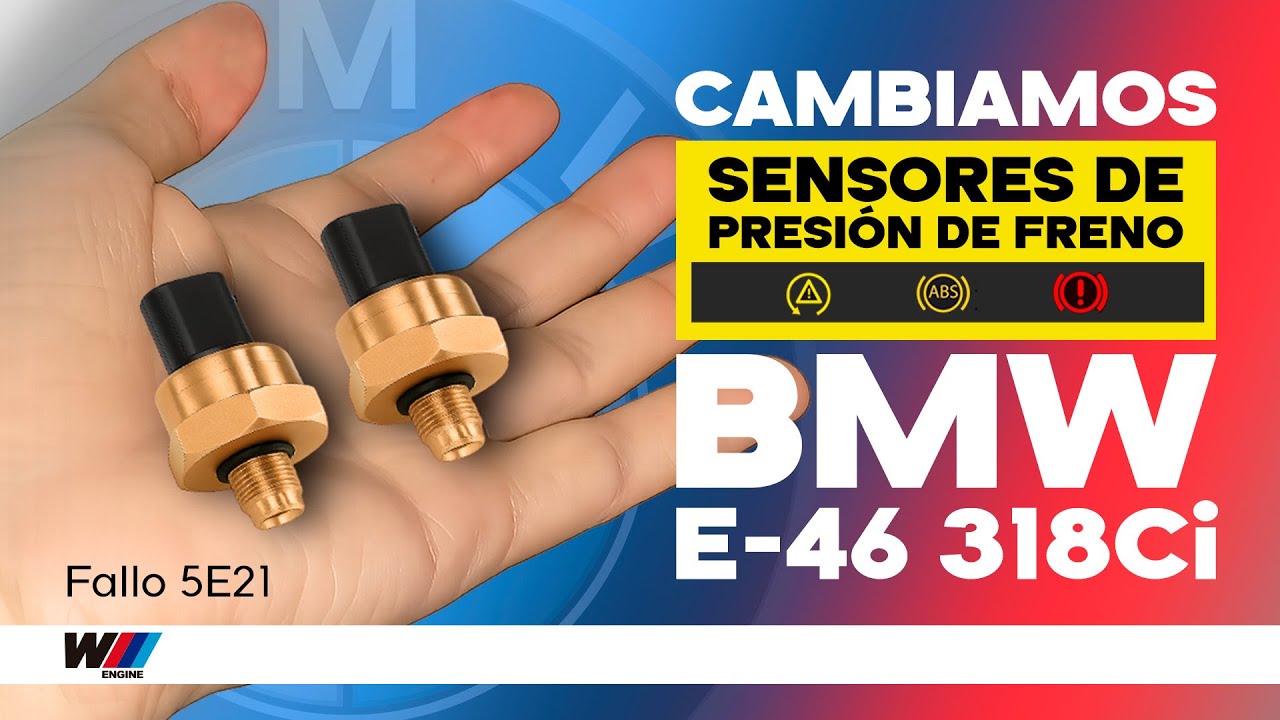 Cambiamos sensores de presión de freno⚠️BMW E46 frena mal⚠️🔴Luces DSC/ABS encendidas🔴 ❌5E21 Fail🔍💻