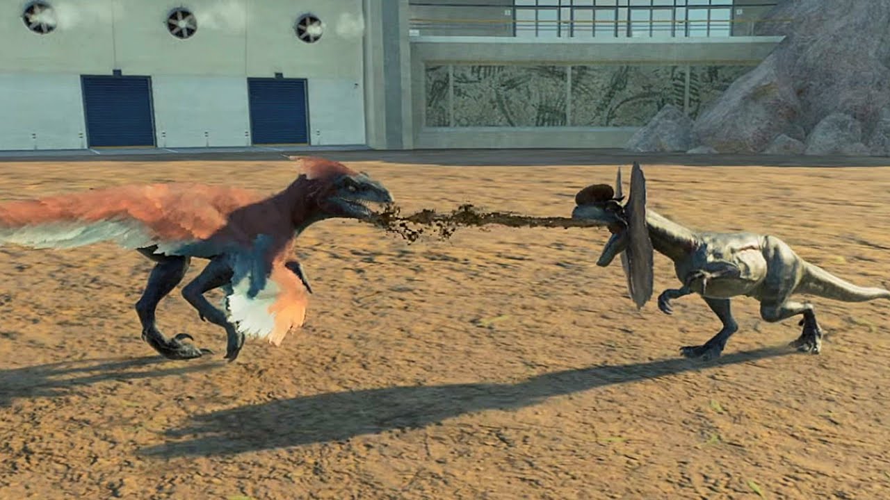 Dilophosaurus Vs Pyroraptor - Jurassic World Evolution 2