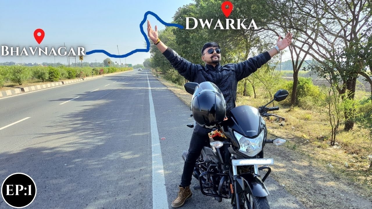 Ep-1 | Bhavnagar to Dwarka Bike Ride 2022 | My first 400 kms ride on Honda Livo | Shivam Solanki