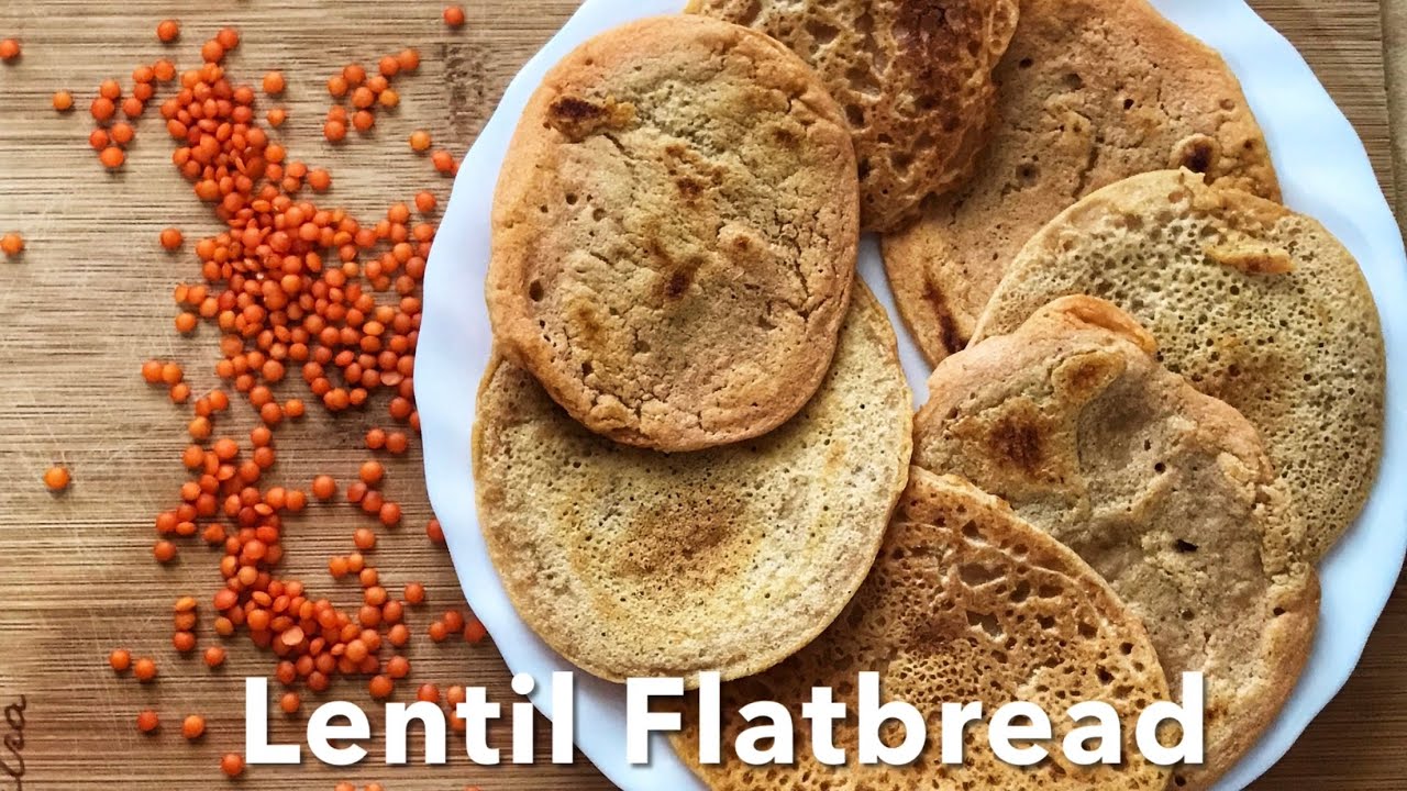 How To Make Lentil Flatbread |Vegan |Only 2 Ingredients |No Flour No Sugar No Egg |Gluten Free