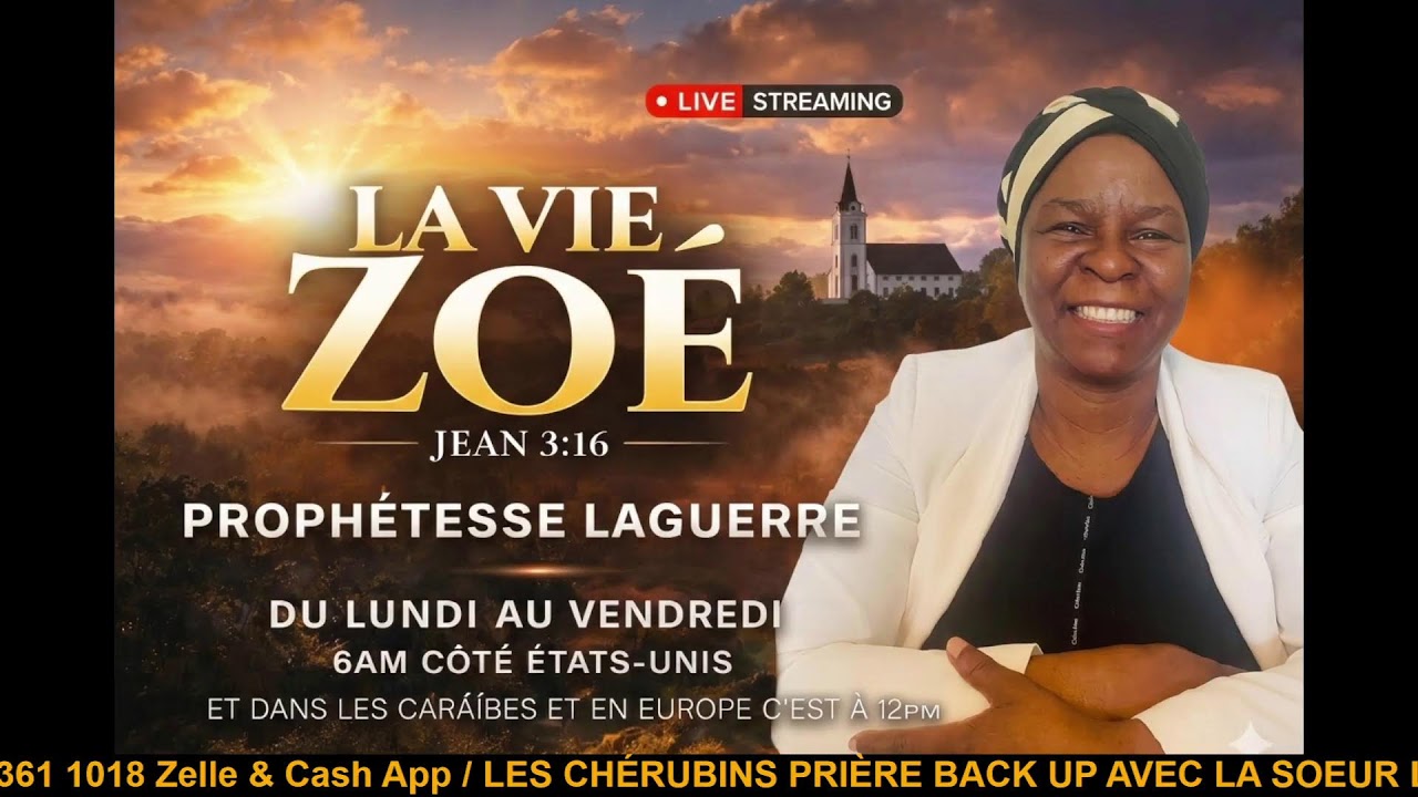 Prière Back up les Chérubins - La vie Zoé | Jean 3:16 / Prophétesse. Laguerre