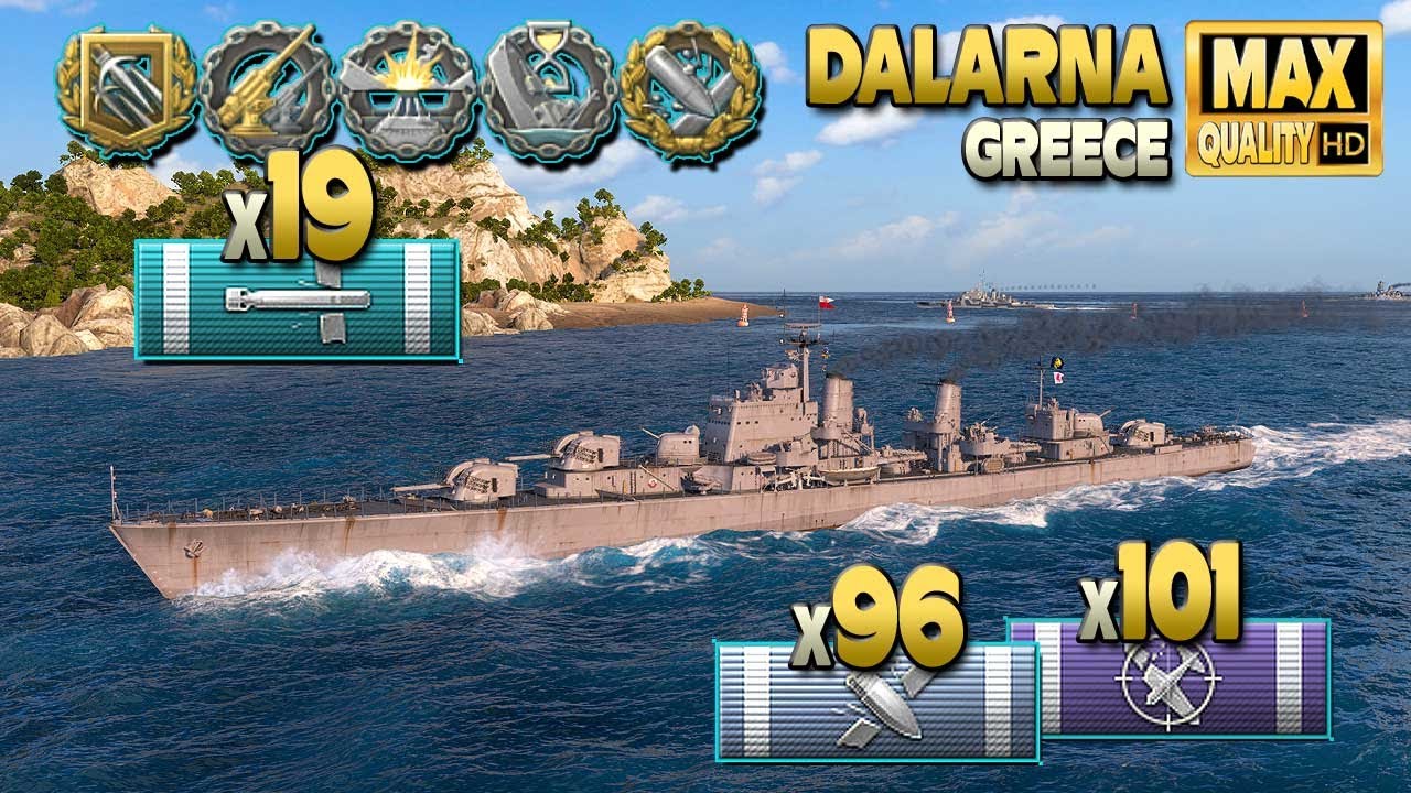 Эсминец Даларна: последний выживший на карте Греции - World of Warships