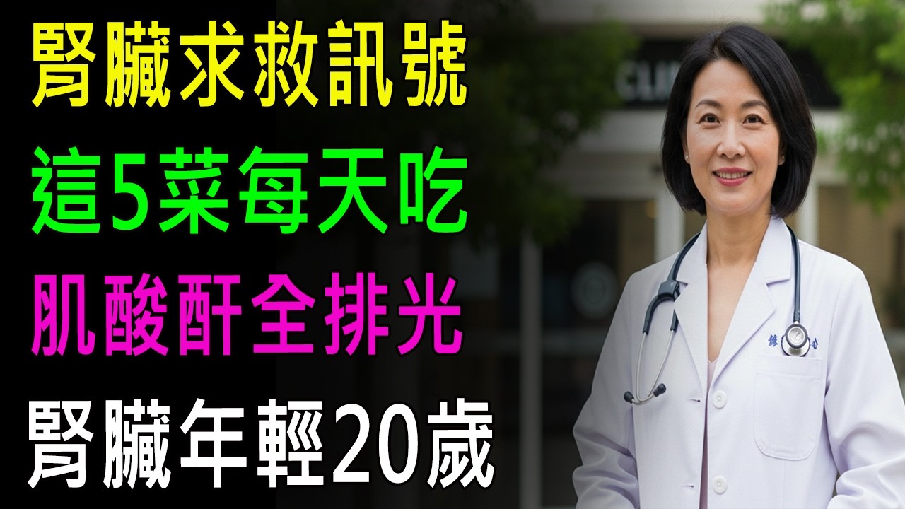 腎臟的『救星』蔬菜！每天吃這 5 種，肌酸酐降下來，腎臟更年輕。