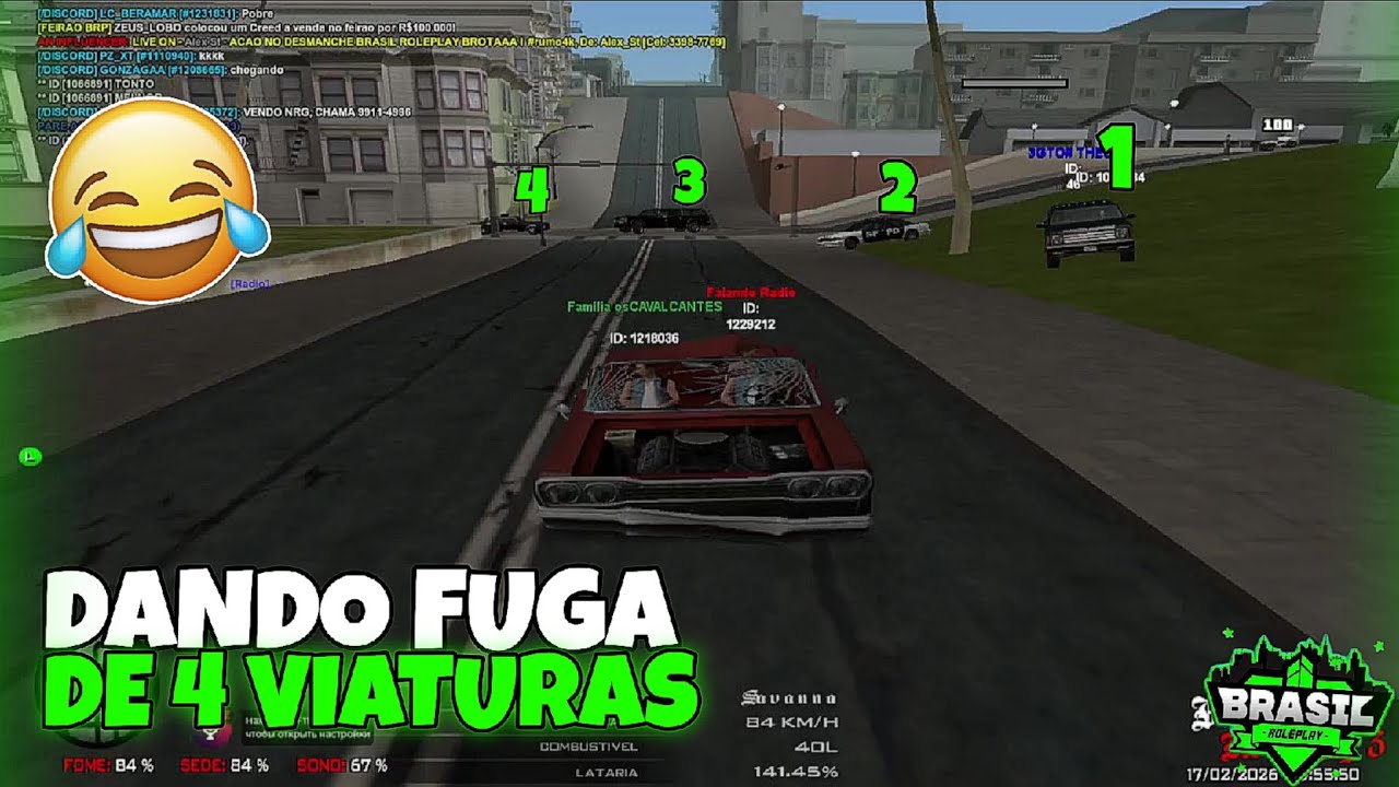 🔥 A POLÍCIA DEU VOZ E NÃO AGUENTO DEI FUGA DE 4 VTRS BRASIL ROLEPLAY- AlvZinnX