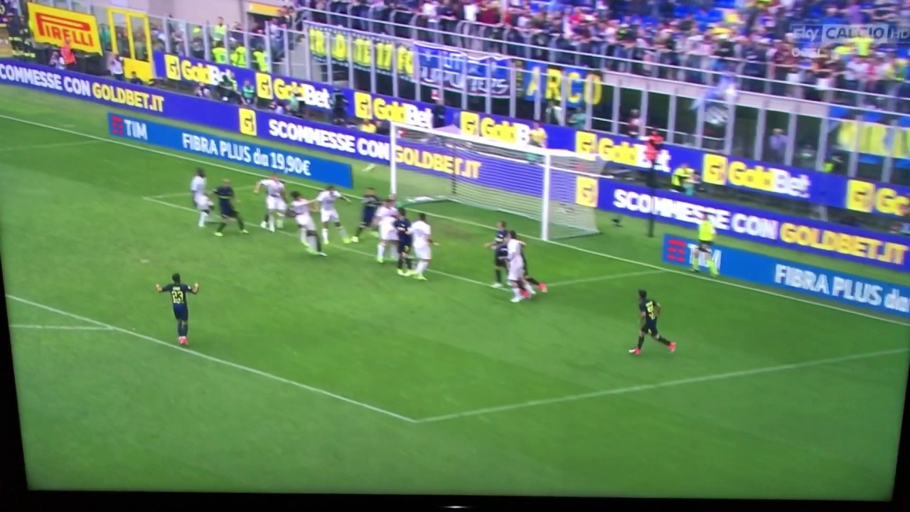 DERBY INTER MILAN 2-2 GOL ZAPATA TREVISANI SKY