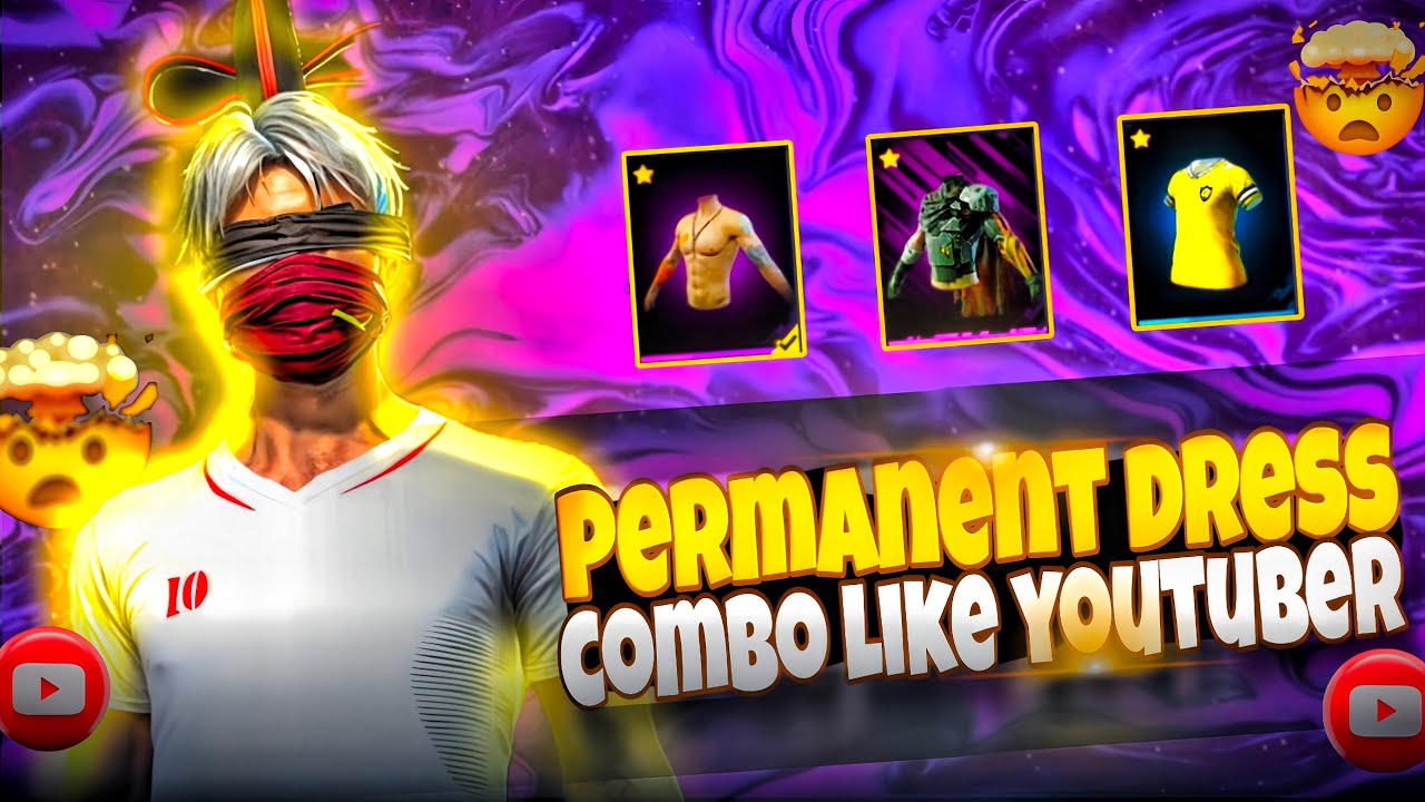 Free fire 🔥 permanent dress combination 🔥💀// no top up dress combination like   brazilian player 🇧🇷🔥