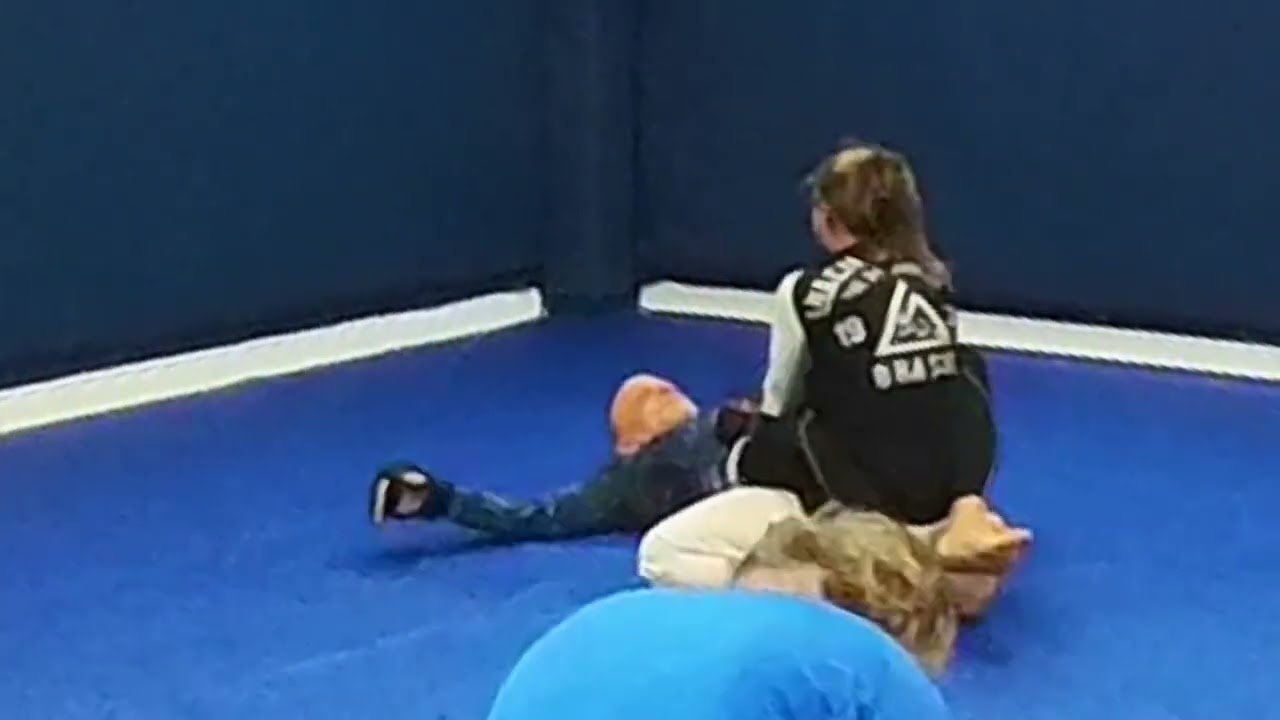 Triangle chokes work on old guys: Jenn and Peter Fight Sim