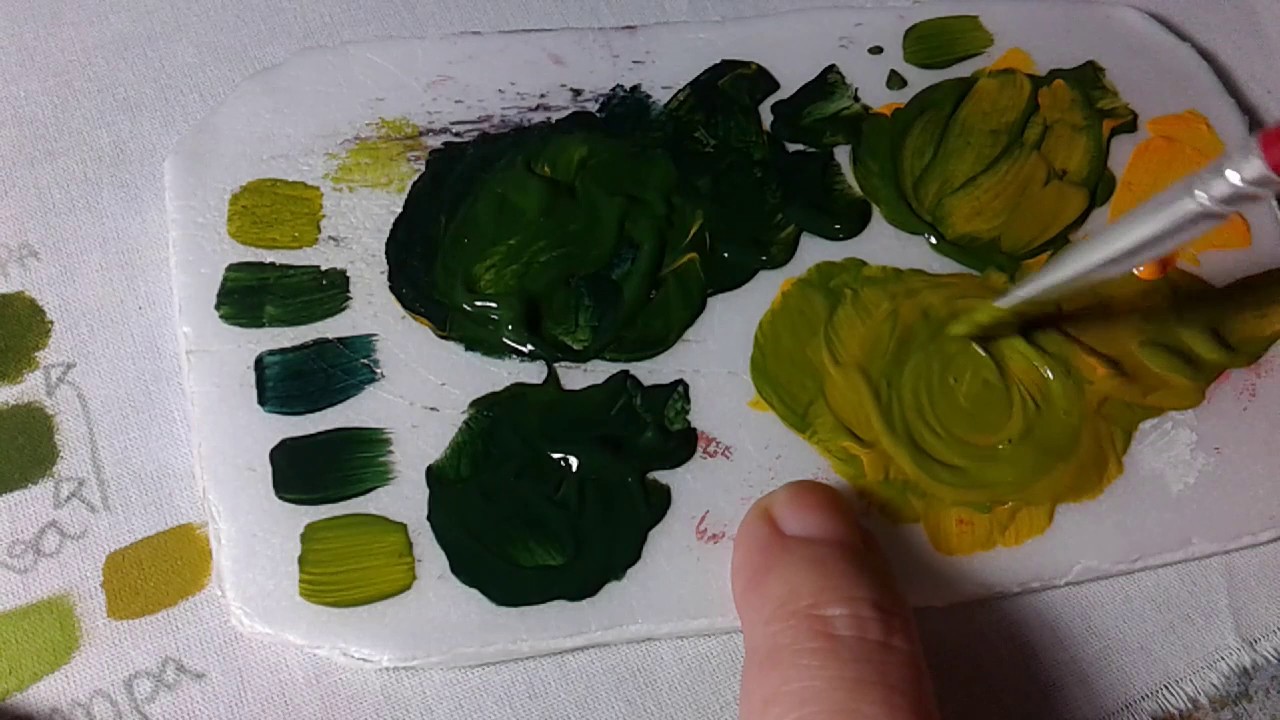 Como fazer a cor Verde Pântano e outros tons de Verde(ASMR)