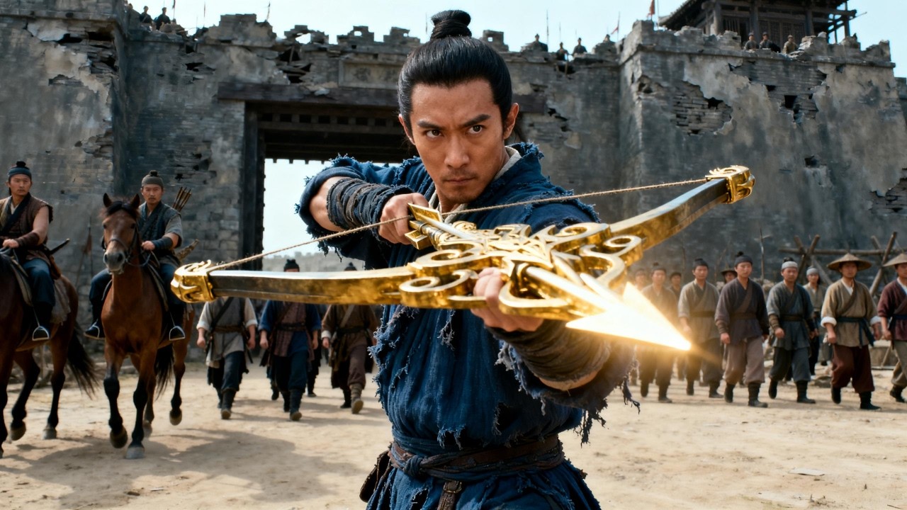 武俠電影！窮小伙造出絕世神弩，一人守城抵千軍！#成龍 #武俠 #功夫 #劉亦菲 #王一博 #肖戰
