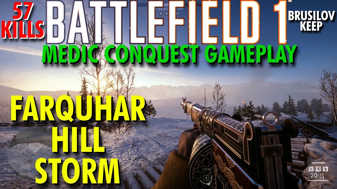 Most Left The Game... Farquhar Hill Storm Gameplay - Battlefield 1 Conquest No Commentary