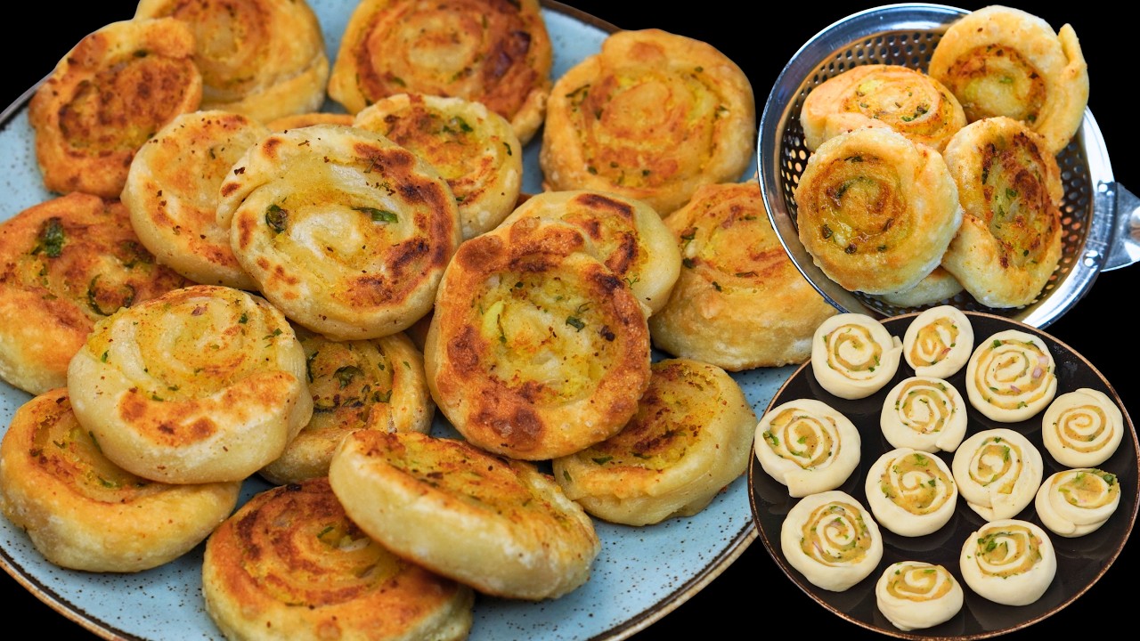Make This Crispy Recipe With Flour & Potato | Tiffin Recipe | Potato Pinwheel