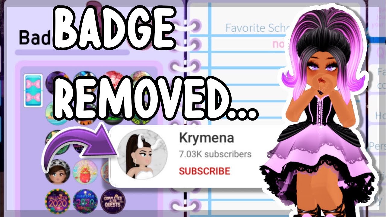 AN INFLUENCER LOST THEIR ROYALE HIGH BADGE...