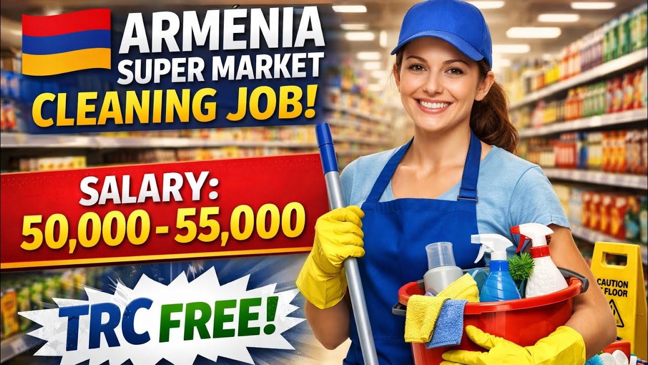 Armenia supermarket cleaning job | how much salary in supermarket job