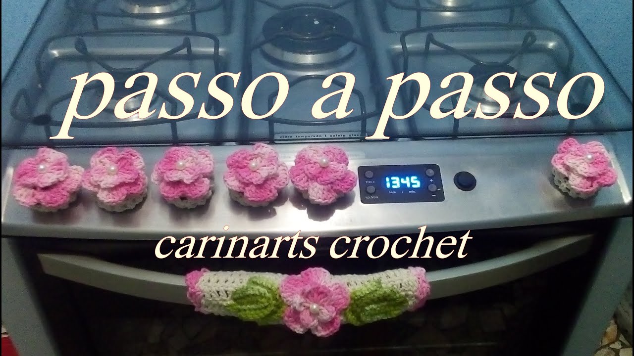 CAPINHA PRO BOTÃO DO FOGÃO  em crochê by Carina Dias