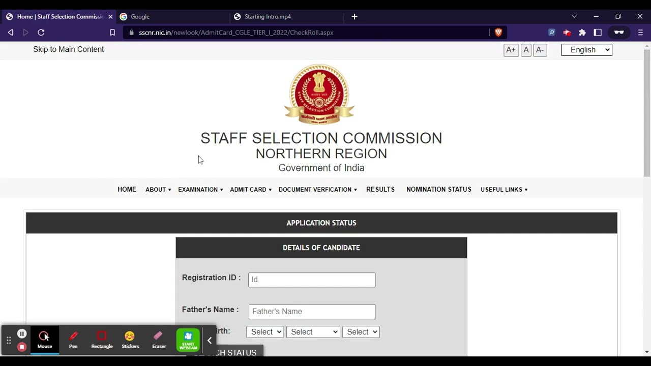 SSC NR CGL Admit Card 2022 (Out) - Download Tier 1 2022 Call Letter