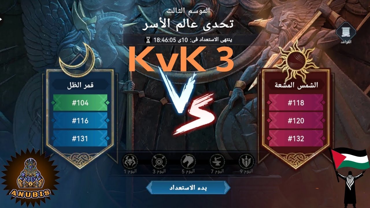 شرح مرحلة الاستعداد الجزء الثاني مملكة الفوضى KvK3 لعبة فايكنج رايس _ Viking rise