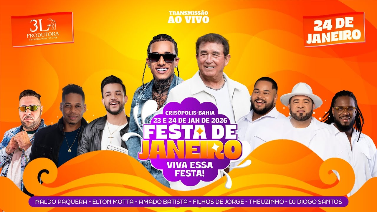 Amado Batista, Theuzinho, Filhos de Jorge, Naldo, Elton Mota - Festa de Janeiro 2026 #crisopolis