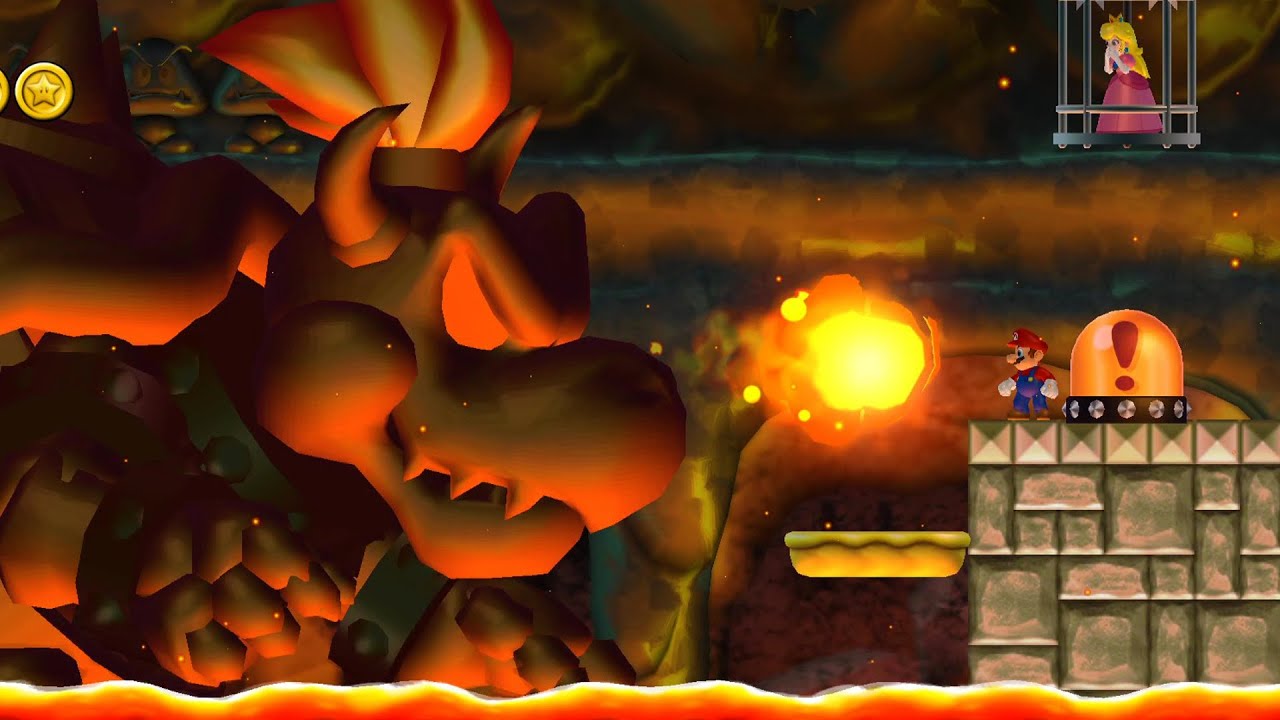 Fury Dry Bowser Boss Fight in New Super Mario Bros. Wii
