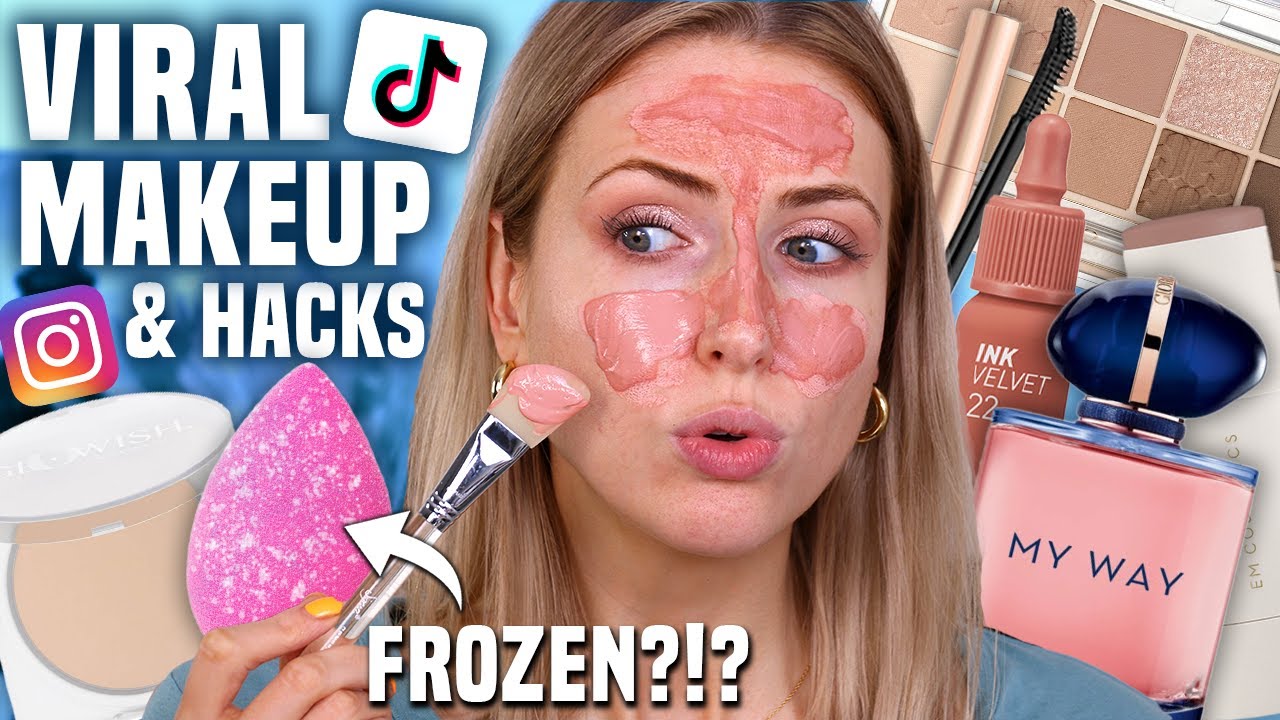 Testing VIRAL MAKEUP & HACKS I Found on INSTAGRAM & TIK TOK - what's worth trying?