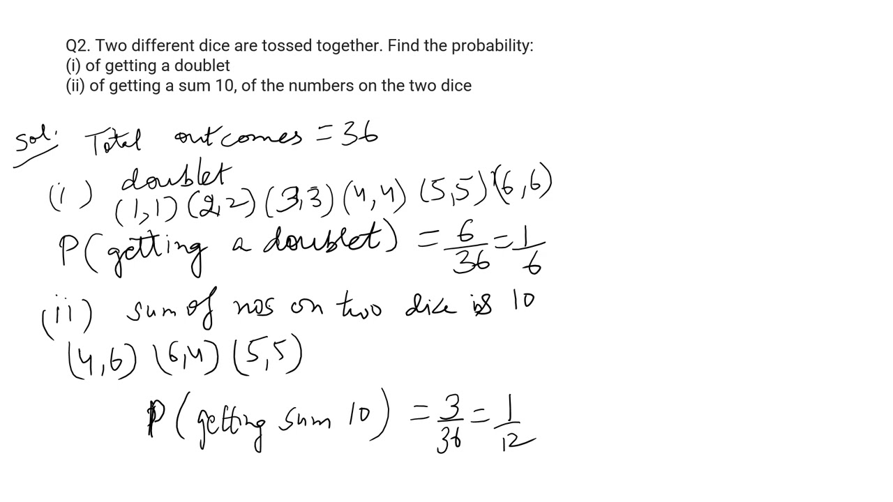 PROBABILITY  DICE Q
