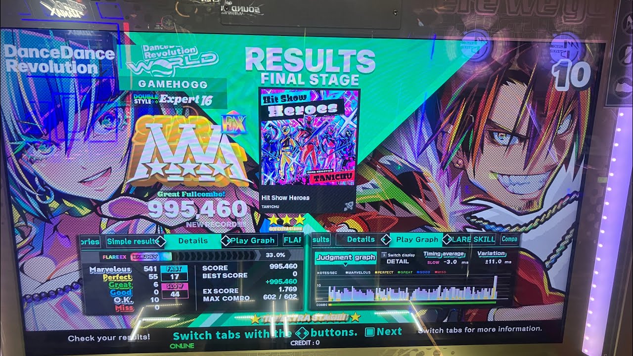DDR World Hit Show Heroes EDP 995k