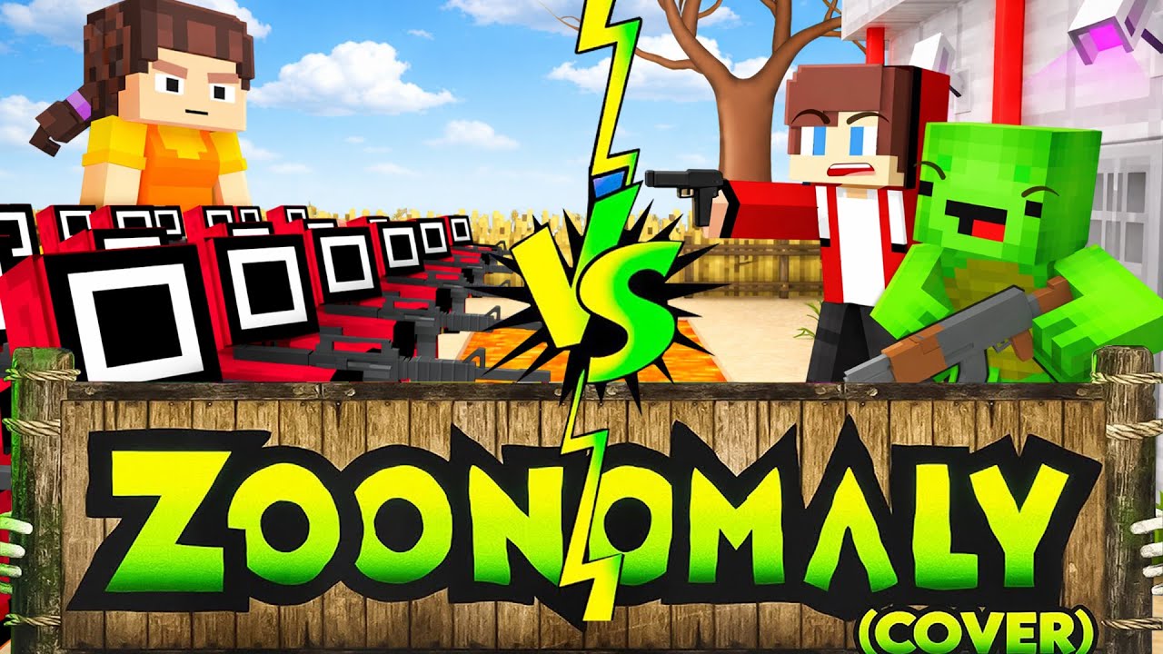 JJ and Mikey VS Squid Game in Christmas Season - Maizen Minecraft _ Zoonomaly Theme Song (COVER)
