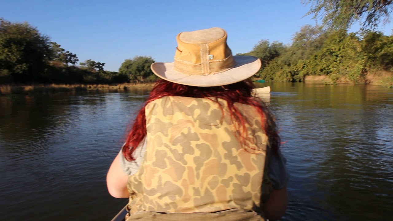 Chilling out in a canoe on the Lower Zambezi river, Zambia - Part  1 -260718