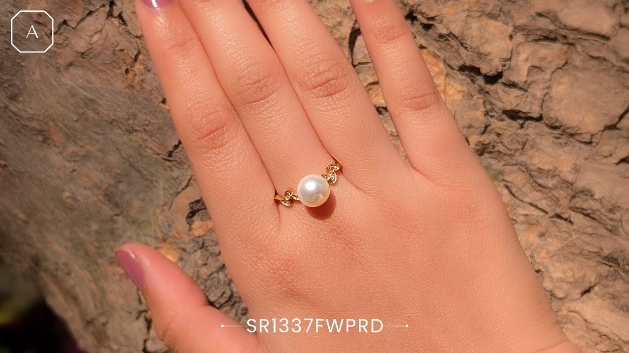 Timeless And Classic Pearl And Diamond Ring