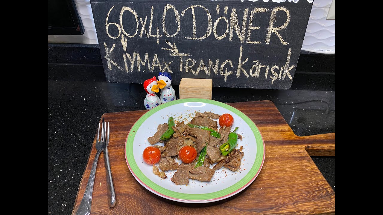 Dana Karışık Döner Nasıl Yapılır.Yüzde 60 Kıyma Yüzde 40 Dana Tranç Eti Oranında Döner Tarifi