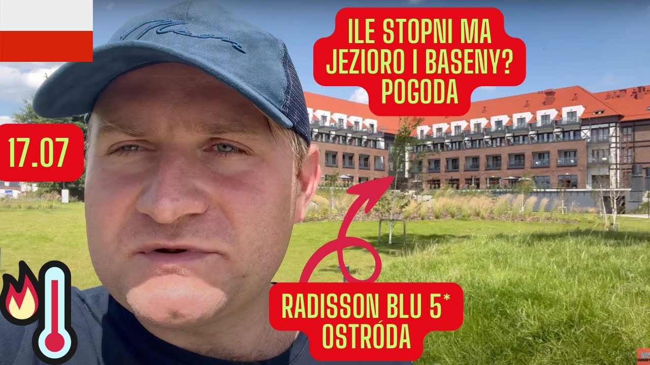 🇵🇱Polska, Mazury, Ostróda. Ile stopni ma jezioro i baseny? POGODA 17.07