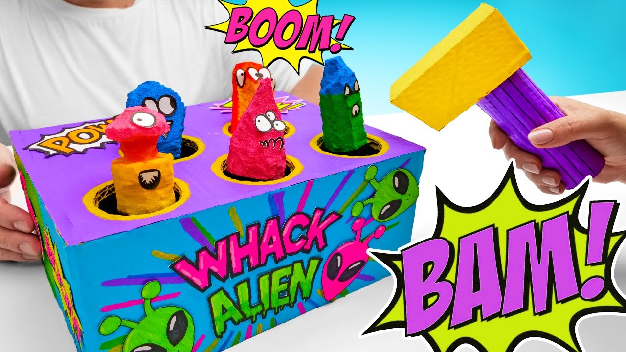 Gra DIY Whack-a-Mole z kartonu || Pełny poradnik