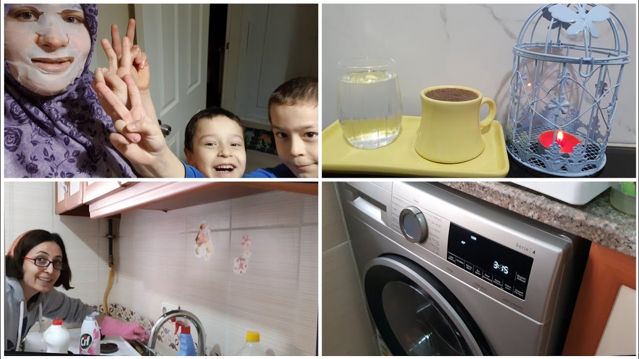 GELİN GÖRÜMCE TEMİZLİK🤭 YENİ  ÇAMAŞIR MAKİNESİ KURULDU/MASKE YAPTIM💃YORGUNLUK KAHVESİ ☕